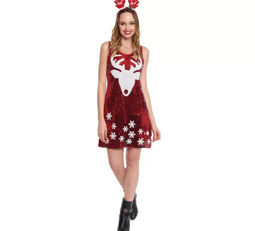 Abito o costume con paillettes di renna per donna