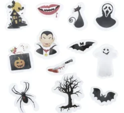 12 adesivi in gel Dracula e Ghost modelli assortiti
