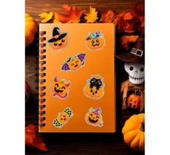 Adesivi olografici assortiti a forma di zucca di Halloween