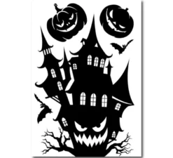 Adesivo casa stregata in vinile 20x30 cm