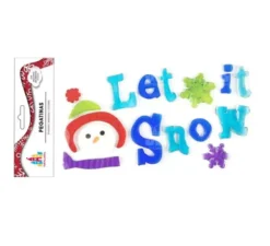 Adesivo con Gel Natale lasciato Articolo neve 15X25 cm