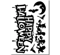 Adesivo in vinile Happy Halloween 20x30 cm