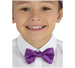 Adorabile papillon viola con chiusura in velcro per bambini