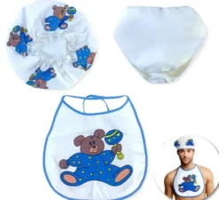 Adult Baby Kit: Cappello, Bavaglino e Pannolino
