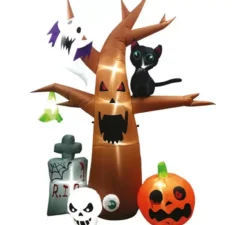 Albero Autogonfiabile di Halloween con LED da 240 cm