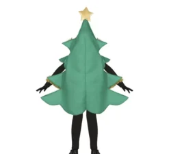 Albero di Natale decorato con costume da stella per bambini