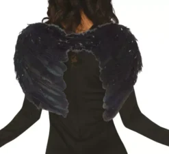 Ali con piume nere 50 cm. Per Halloween