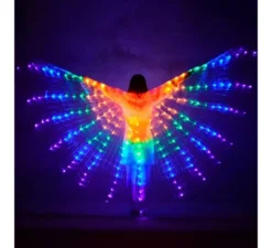 Ali di danza del ventre con luce multicolore 1,4 m