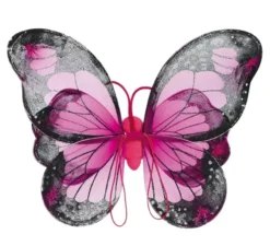 ali di farfalla fucsia e nero 50x39 cm di