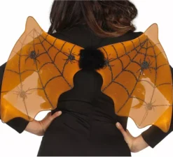Ali di Pipistrello Arancione con Ragni 60X35 cm
