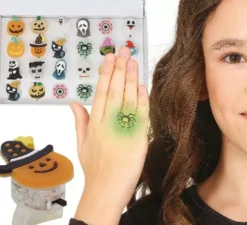 Anello LED di Halloween, modelli assortiti da 3 cm