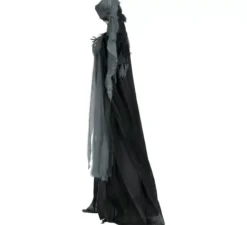 Angelo Nero con Luce, Suono e Movimento 195 cm