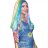 Arcobaleno liscia parrucca lunga