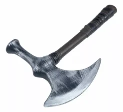 Ascia medievale in argento da 42 cm