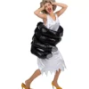 Attrice intrappolata dal costume di King Kong per donna