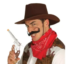 Baffi ricci neri da cowboy
