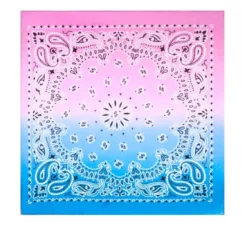 Bandana o sciarpa Paisley sfumata viola 54x54 cm