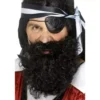 Barba e baffi pirata nera