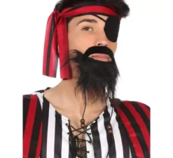 Barba nera da pirata con nappe