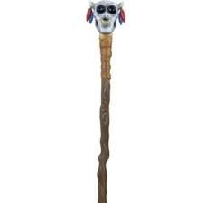 Bastone con teschio Voodoo staccabile da 70 cm