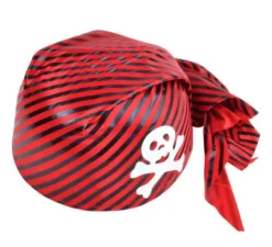 Berretto da pirata con strisce rosse e nere
