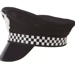 Berretto della polizia con piatto d'argento