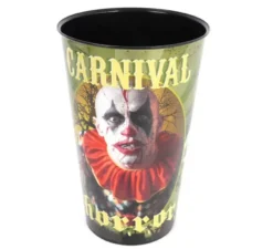 Bicchiere in plastica Clown Carnevale misura 10,5x7,5x18 cm