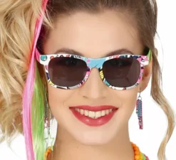 Bicchieri multicolori degli anni '80