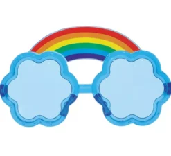 Blu, con arcobaleno occhiali