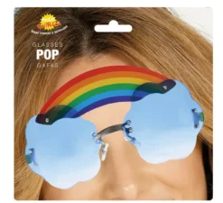 Blu, con arcobaleno occhiali