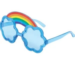 Blu, con arcobaleno occhiali