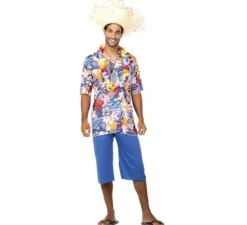 Blu costume hawaiano per un uomo