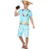 Blu costume hawaiano per un uomo