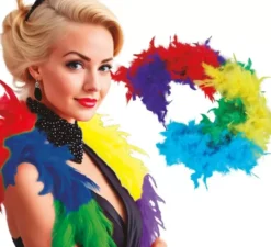 Boa di 40 gr di piume multicolori di 180 cm