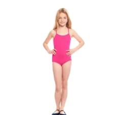 Body o body lavorato a maglia con spalline fucsia per ragazza