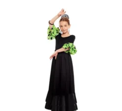 Body o body Sevillana con Lunar Ruffle nero e verde per ragazza