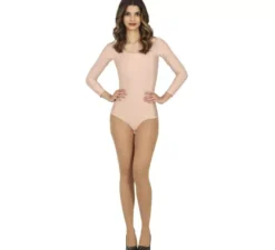 Body o maglia beige a maniche lunghe da donna
