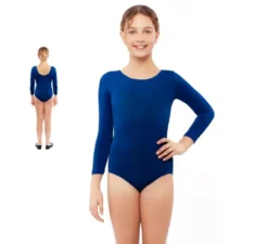 Body o maglia blu Klein a maniche lunghe per ragazza