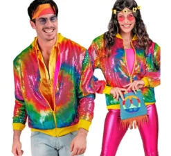 Bomber moda multicolore neon per adulto