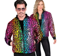 Bomber moda per adulto con stampa animalier multicolor