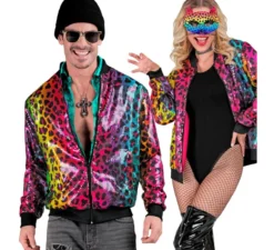Bomber moda per adulto con stampa animalier multicolor