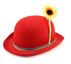 Bombetta da clown con girasole in vari colori per adulto