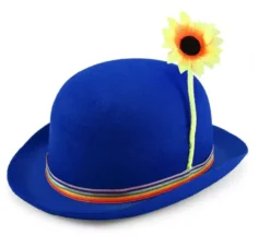 Bombetta da clown con girasole in vari colori per adulto