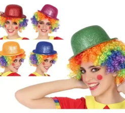 Bombetta da clown con glitter in 5 colori
