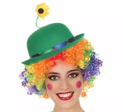 Bombetta da Pagliaccio con fiore in vari colori