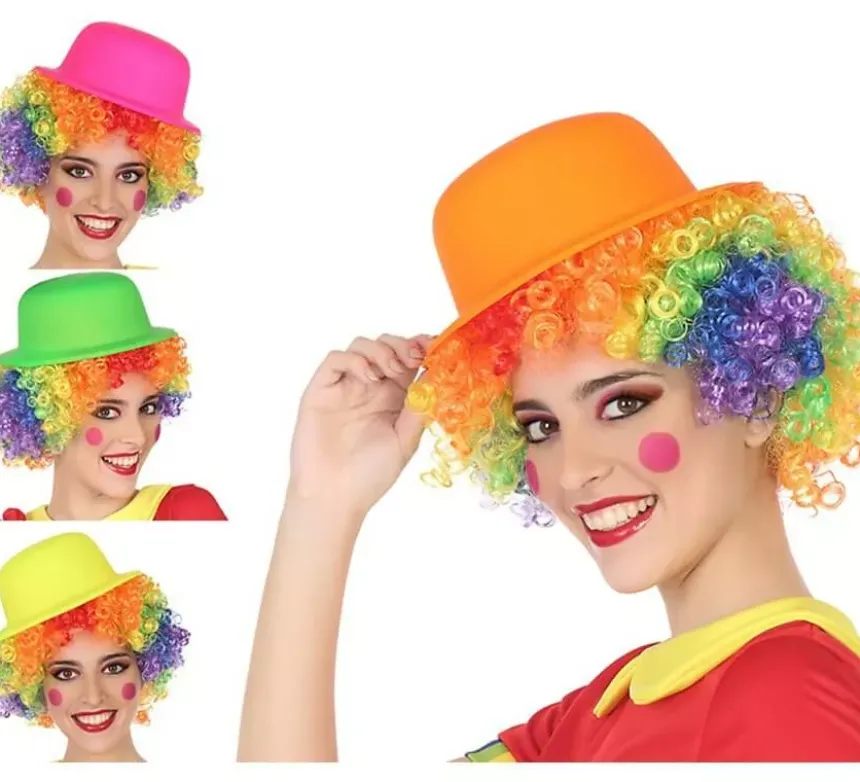 Bombetta fluorescente in 4 colori assortiti