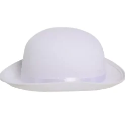Bombetta in feltro bianco