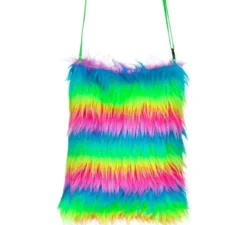 Borsa di peluche arcobaleno