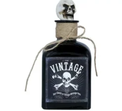 Bottiglia di veleno con teschio di cristallo da 20 cm