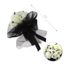 Bouquet da sposa di fiori bianchi di 26 cm
